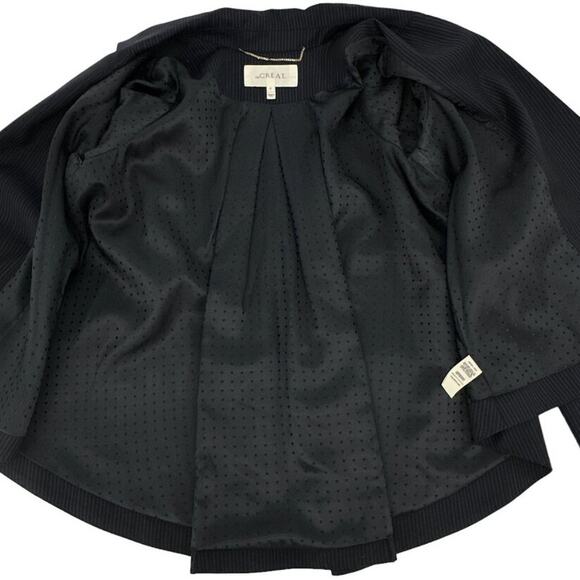 THE GREAT. The Swing Blazer in Navy Stripe 0|XS - Picture 7 of 13